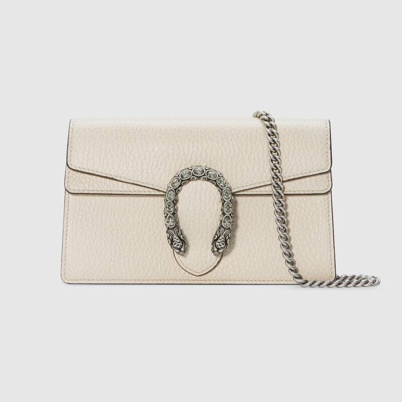 Gucci Dionysus Super Mini White Leather Bag