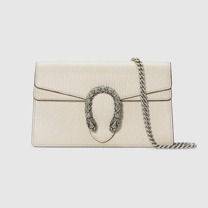 Gucci Dionysus Super Mini White Leather Bag