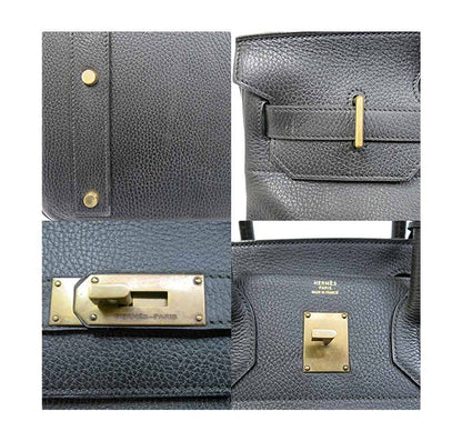 Hermes HAC 45 Black Ardennes Leather Permabrass Hardware