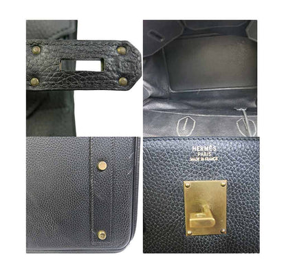 Hermes HAC 45 Black Ardennes Leather Permabrass Hardware