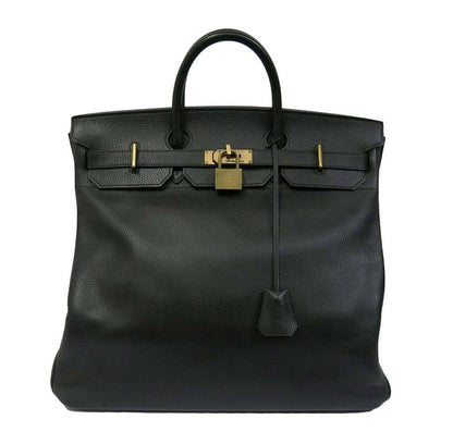 Hermes HAC 45 Black Ardennes Leather Permabrass Hardware