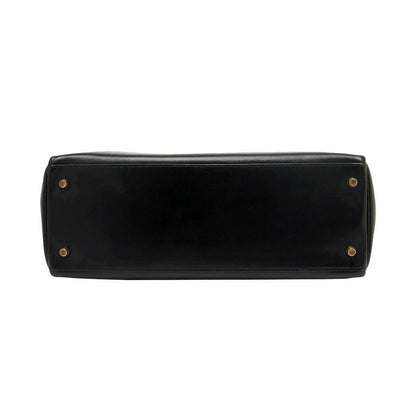 Hermes Kelly 35 Black Box Calf Leather Gold Hardware