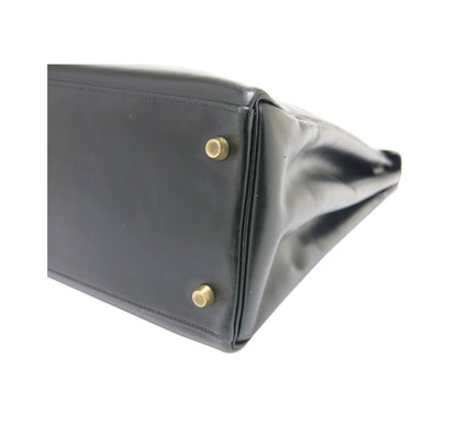 Hermes Kelly 35 Black Box Calf Leather Gold Hardware