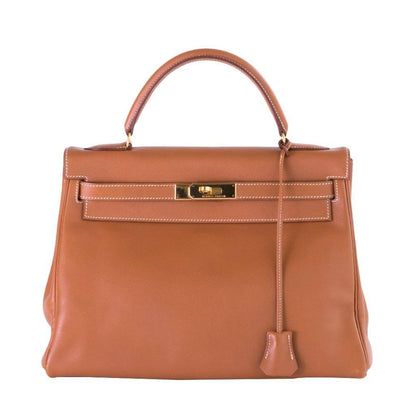 Hermes Kelly 32 Gold Gulliver Leather Gold Hardware