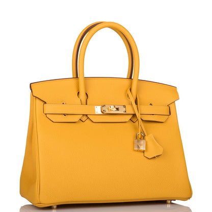 Hermes Birkin 30 Jaune Ambre Togo