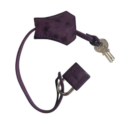Hermes Birkin 30 Raisin Ostrich Leather Palladium Hardware
