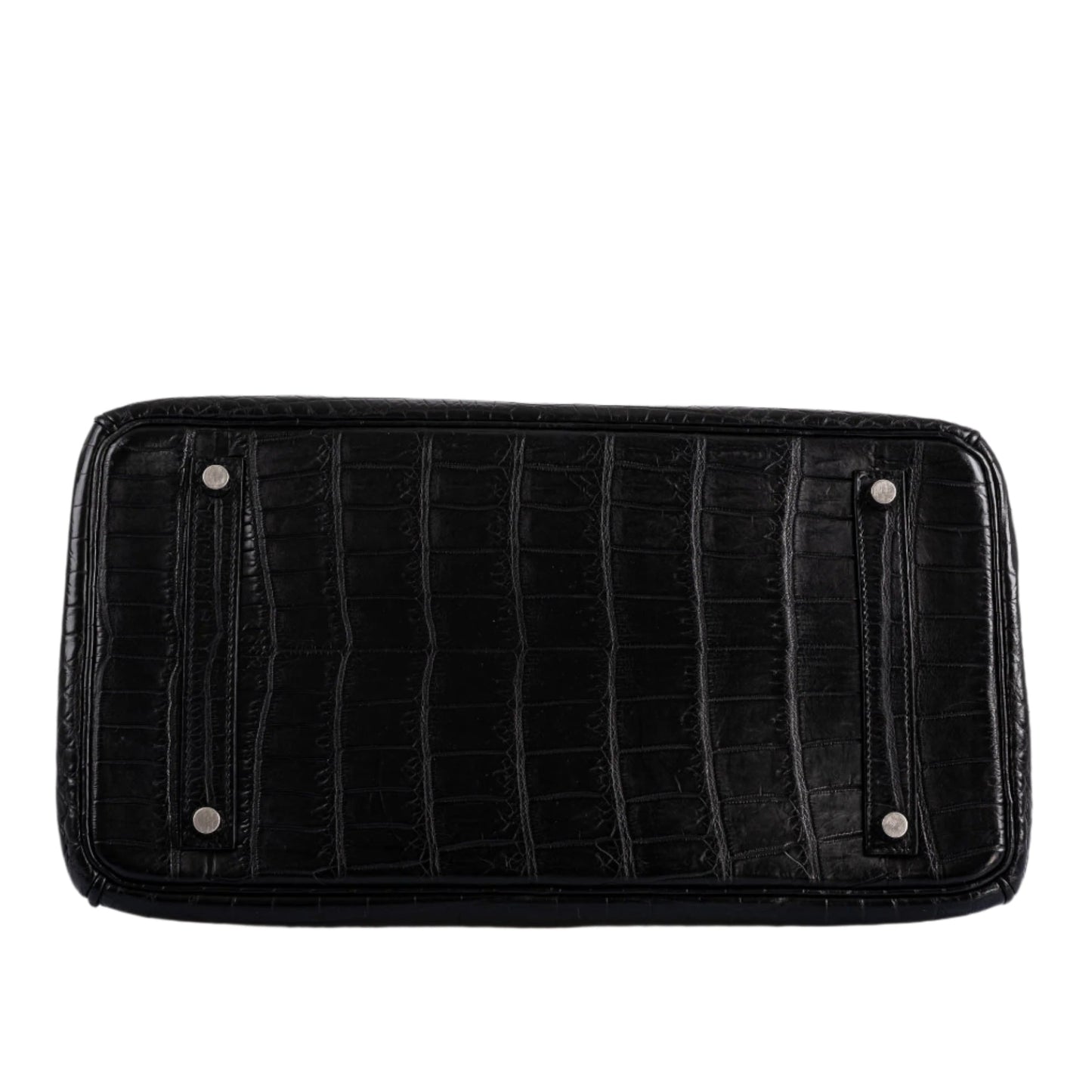 Hermes Birkin 35 Matte Black Nilo Crocodile with Palladium Hardware - 2011, O Square