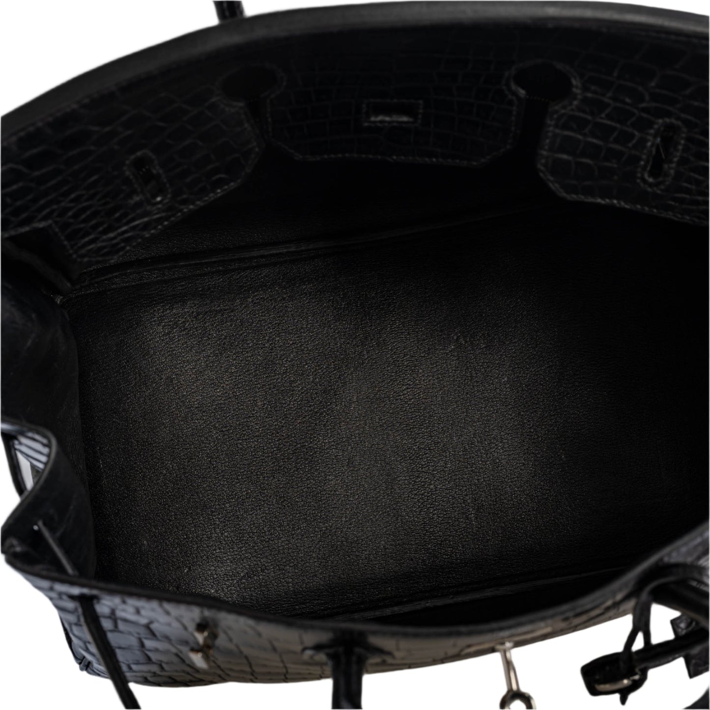Hermes Birkin 35 Matte Black Nilo Crocodile with Palladium Hardware - 2011, O Square