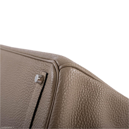 Hermes Birkin 35 Gris Tourterelle Togo with Palladium Hardware - 2009, M Square
