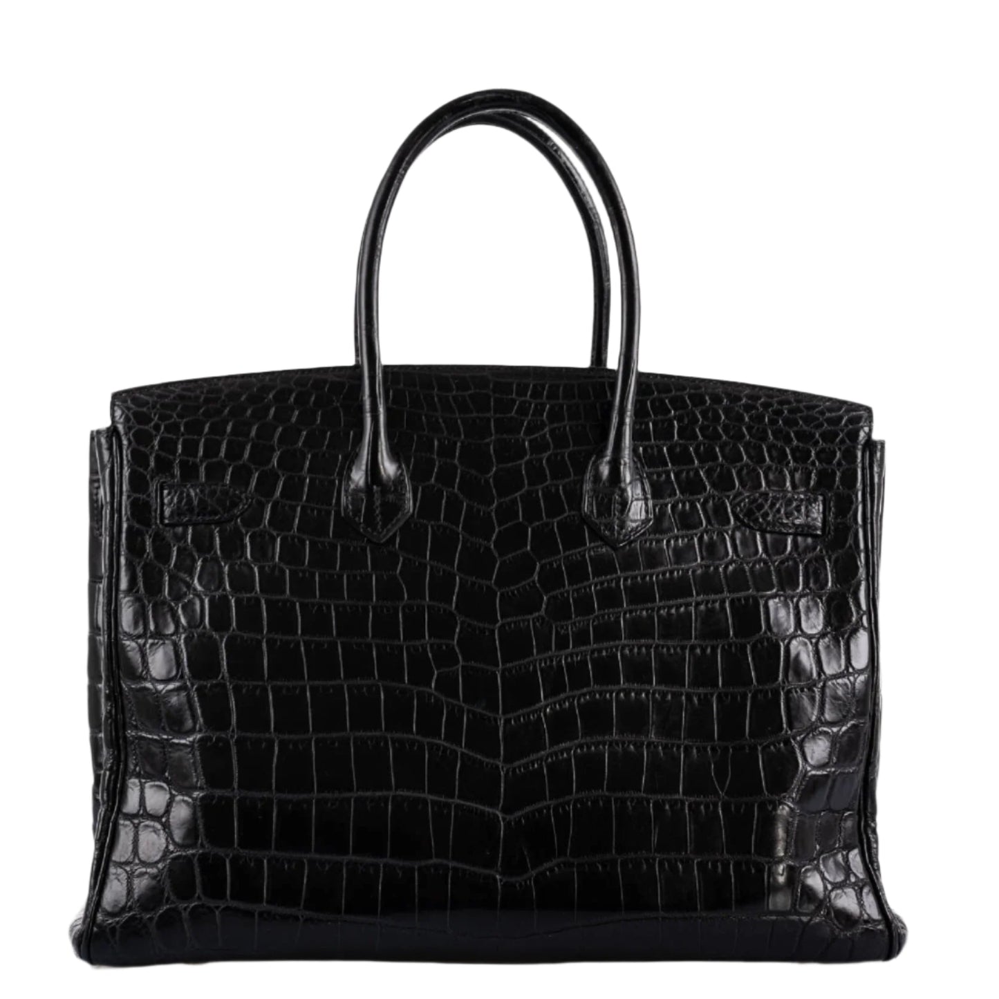 Hermes Birkin 35 Matte Black Nilo Crocodile with Palladium Hardware - 2011, O Square