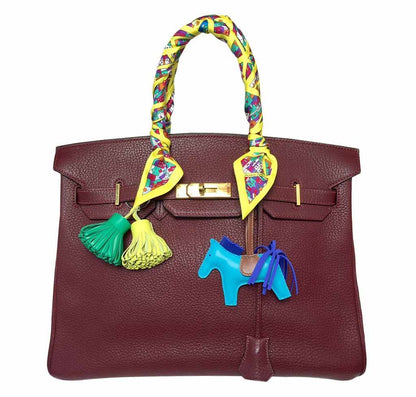 Hermes Birkin 35 Sienne Togo Leather Palladium Hardware