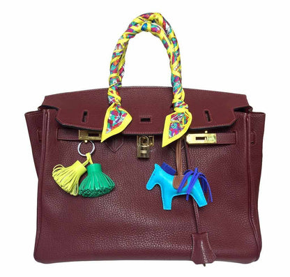 Hermes Birkin 35 Sienne Togo Leather Palladium Hardware