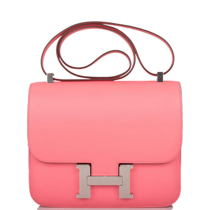 Hermes Constance 24 Rose D'Ete Verso Evercolor