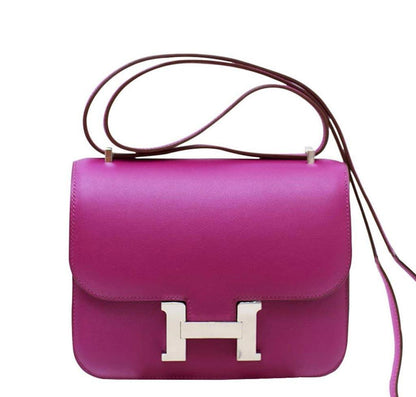 Hermes Constance Mini 18 Anemone Swift Leather Palladium Hardware