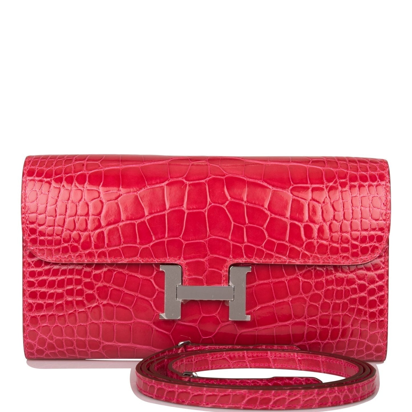 Hermes Constance Wallet To Go Rose Extreme Alligator