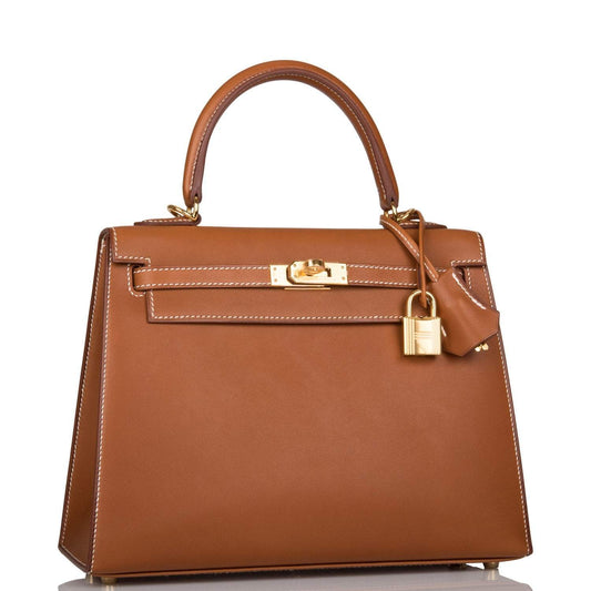 Hermes Kelly Sellier 25 Fauve Baarenia Gold Hardware