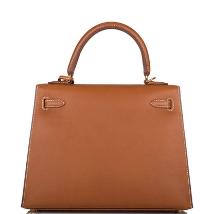 Hermes Kelly Sellier 25 Fauve Baarenia Gold Hardware
