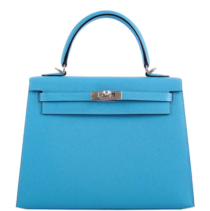Hermes Kelly 25 Sellier Bleu du Nord Epsom