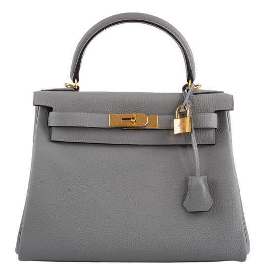 Hermes Kelly 28 HSS Retourne Gris Mouette Togo
