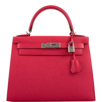 Hermes Kelly 28 Sellier Rose Extreme Epsom