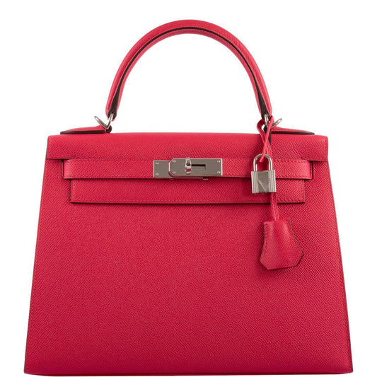 Hermes Kelly 28 Sellier Rose Extreme Epsom