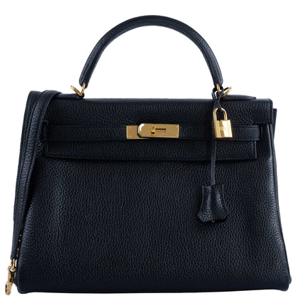 Hermes Kelly 32 Black Togo