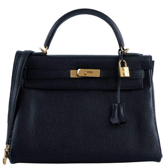 Hermes Kelly 32 Black Togo