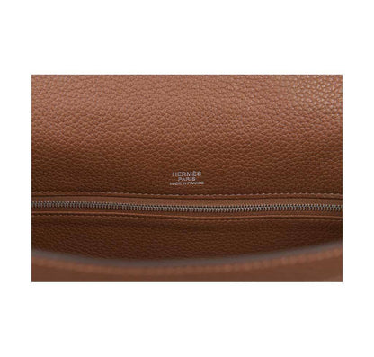 Hermes Kelly Grizzly 32 Fauve Gold Suede Togo Leather Palladium Hardware