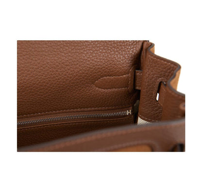 Hermes Kelly Grizzly 32 Fauve Gold Suede Togo Leather Palladium Hardware