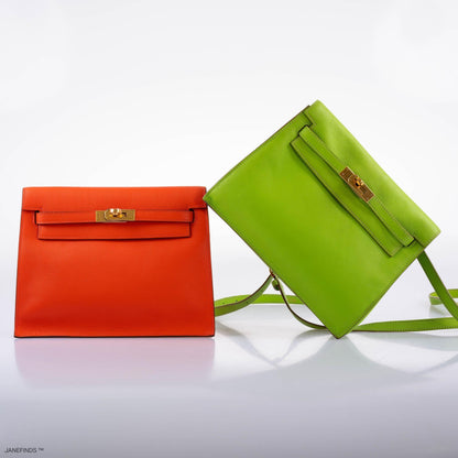 Hermes Kelly Danse II Vert Cru Swift with Gold Hardware - 2004, H Square