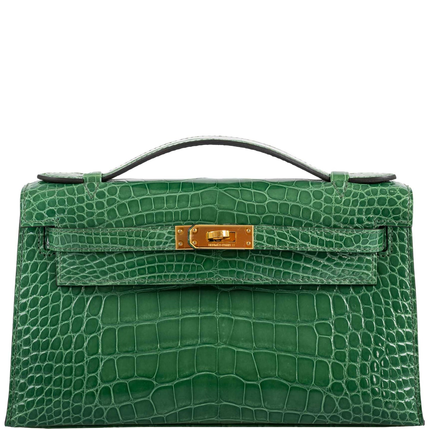 Hermes Kelly Pochette Cactus Alligator