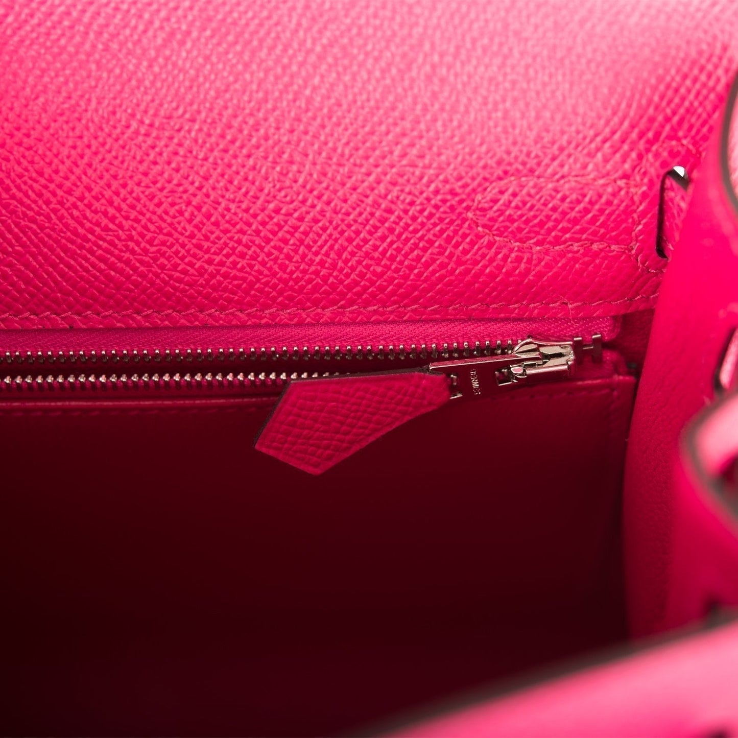 Hermes Rose Mexico Epsom Sellier Kelly 25cm Palladium Hardware