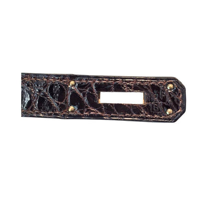 Hermes Kelly Sellier 28 Graphite Alligator Gold Hardware
