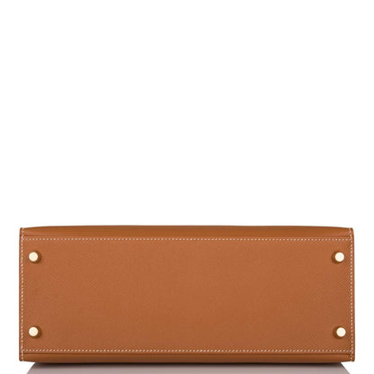Hermes Kelly Sellier 28 Gold Epsom Gold Hardware