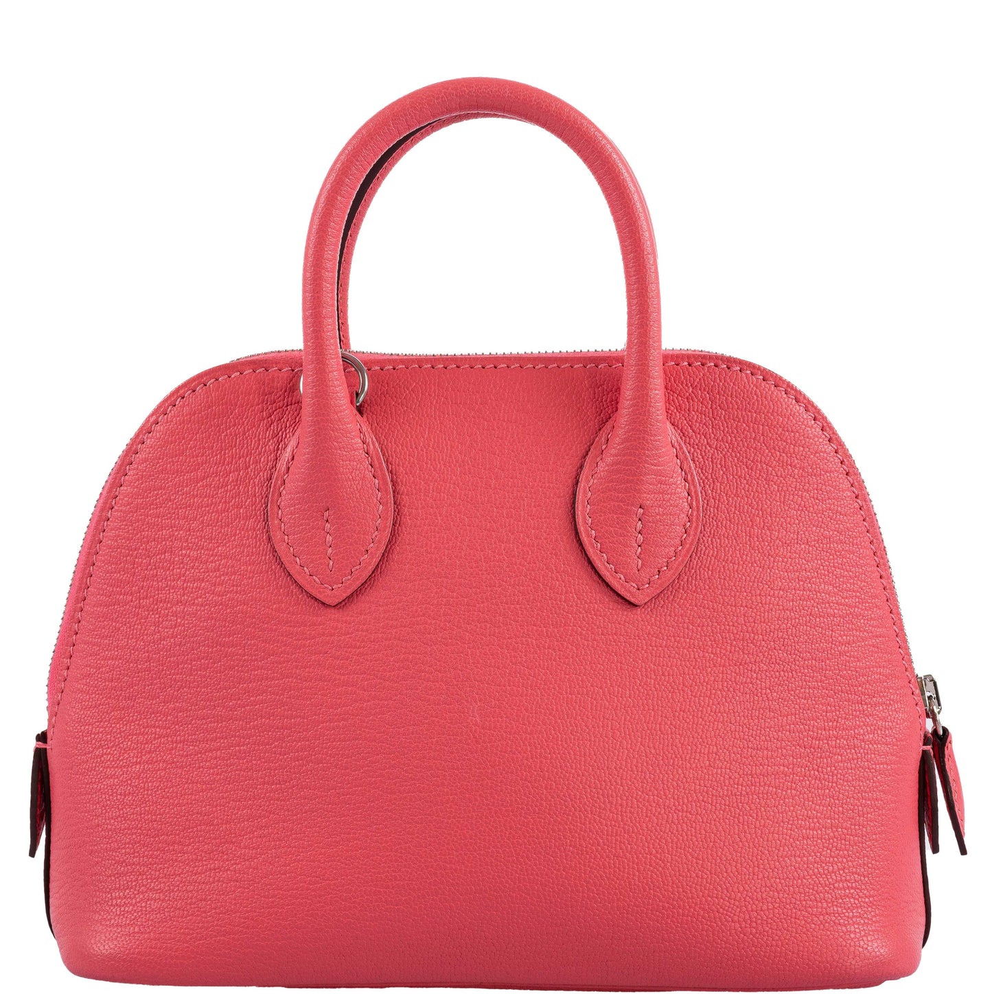 Hermes Mini Bolide 1923 Rose Lipstick Mysore Chevre Palladium Hardware