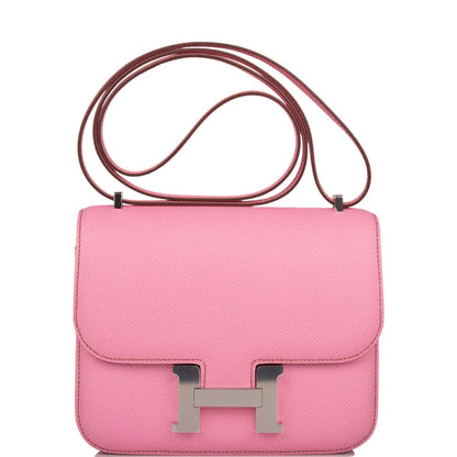 Hermes Mini Constance 18 Bubblegum Epsom
