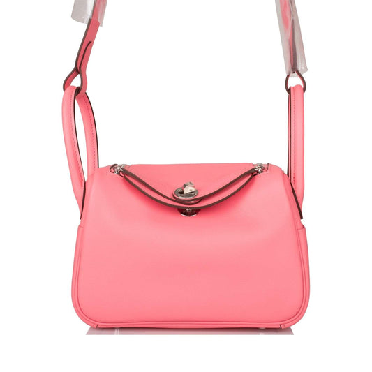 Hermes Mini Lindy Rose D'Ete Swift