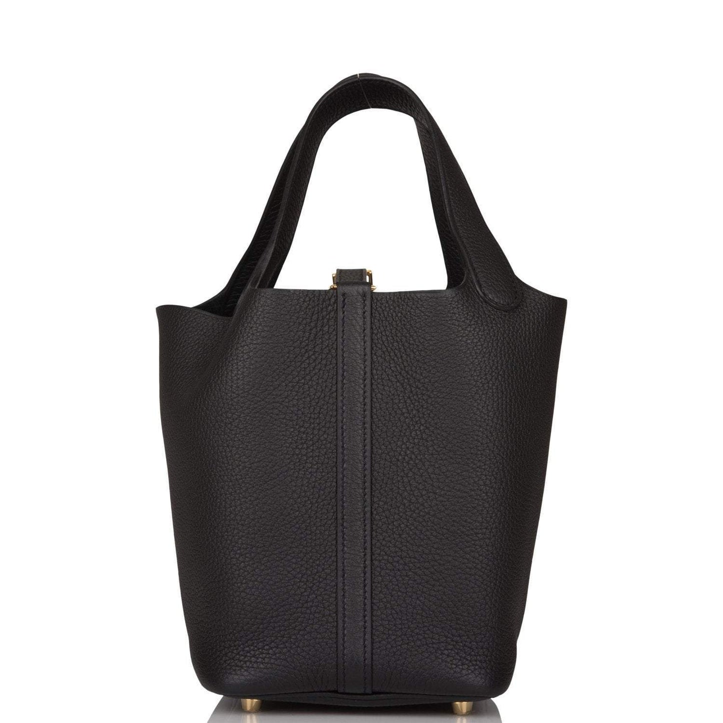 Hermes Picotin Lock 18 cm Black Clemence Leather Gold Hardware
