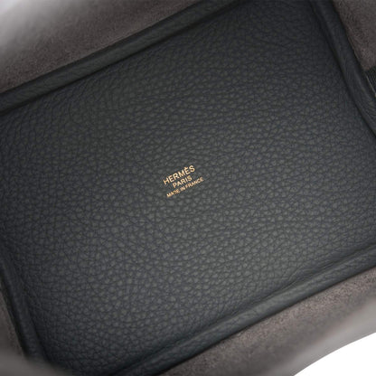 Hermes Bleu Orage Clemence Picotin Lock 18cm Gold Hardware