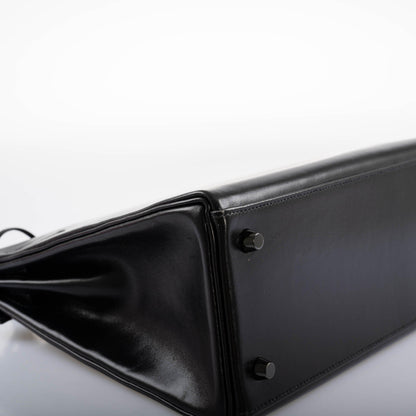 Hermes So Black Kelly 35 Retourne Black Box Leather PVD Hardware - 2011, O Square