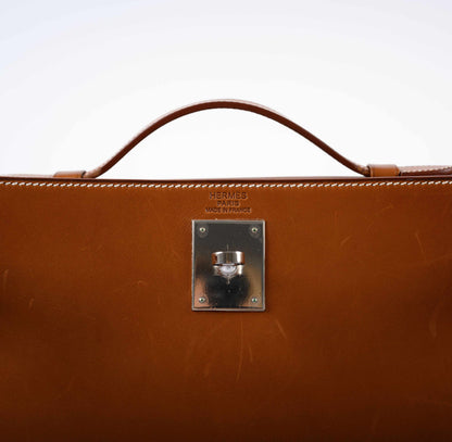 Hermes Teddy Kelly Clutch Barenia Leather & Mouton Shearling Palladium Hardware - 2007, K Square