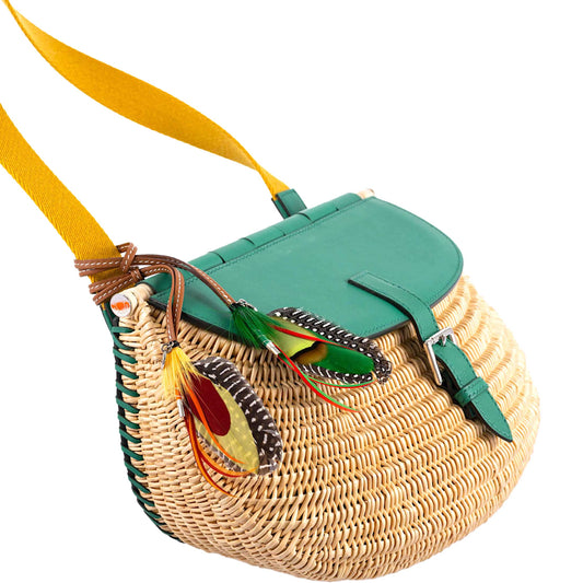 Hermes Wicker Fish Basket Crossbody