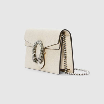 Gucci Dionysus Super Mini White Leather Bag