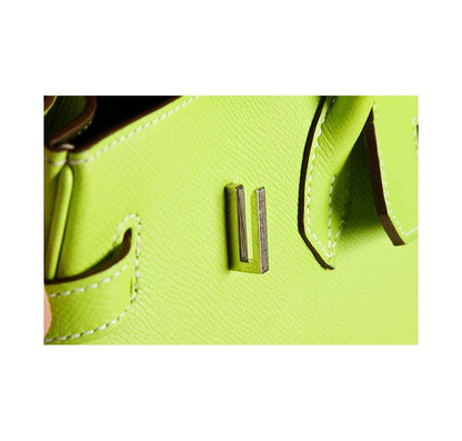 Hermes Birkin 35 Kiwi Lichen Candy Collection Epsom Leather Palladium Hardware