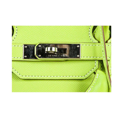 Hermes Birkin 35 Kiwi Lichen Candy Collection Epsom Leather Palladium Hardware
