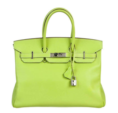 Hermes Birkin 35 Kiwi Lichen Candy Collection Epsom Leather Palladium Hardware