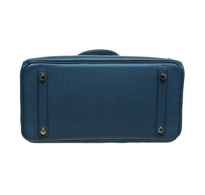 Hermes Birkin 30 Bleu Prusse Togo Leather Gold Hardware