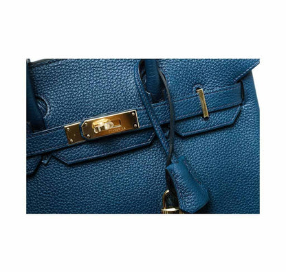 Hermes Birkin 30 Bleu Prusse Togo Leather Gold Hardware