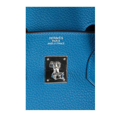Hermes Birkin 35 Mykonos Blue Clemence Leather Palladium Hardware