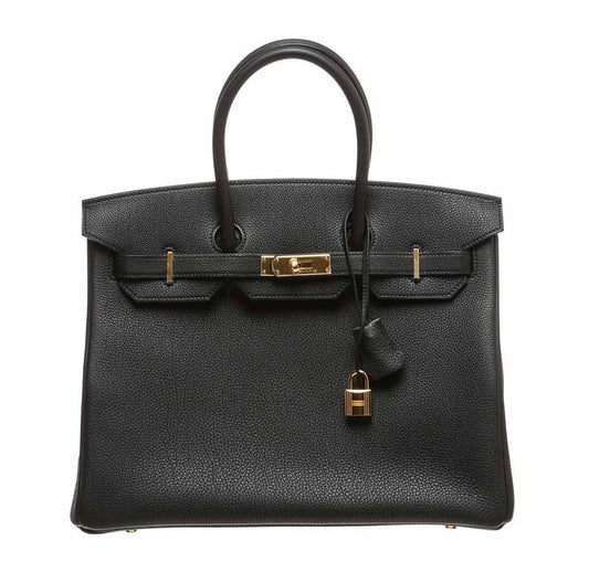 Hermes Birkin 35 Noir Togo Leather Gold Hardware